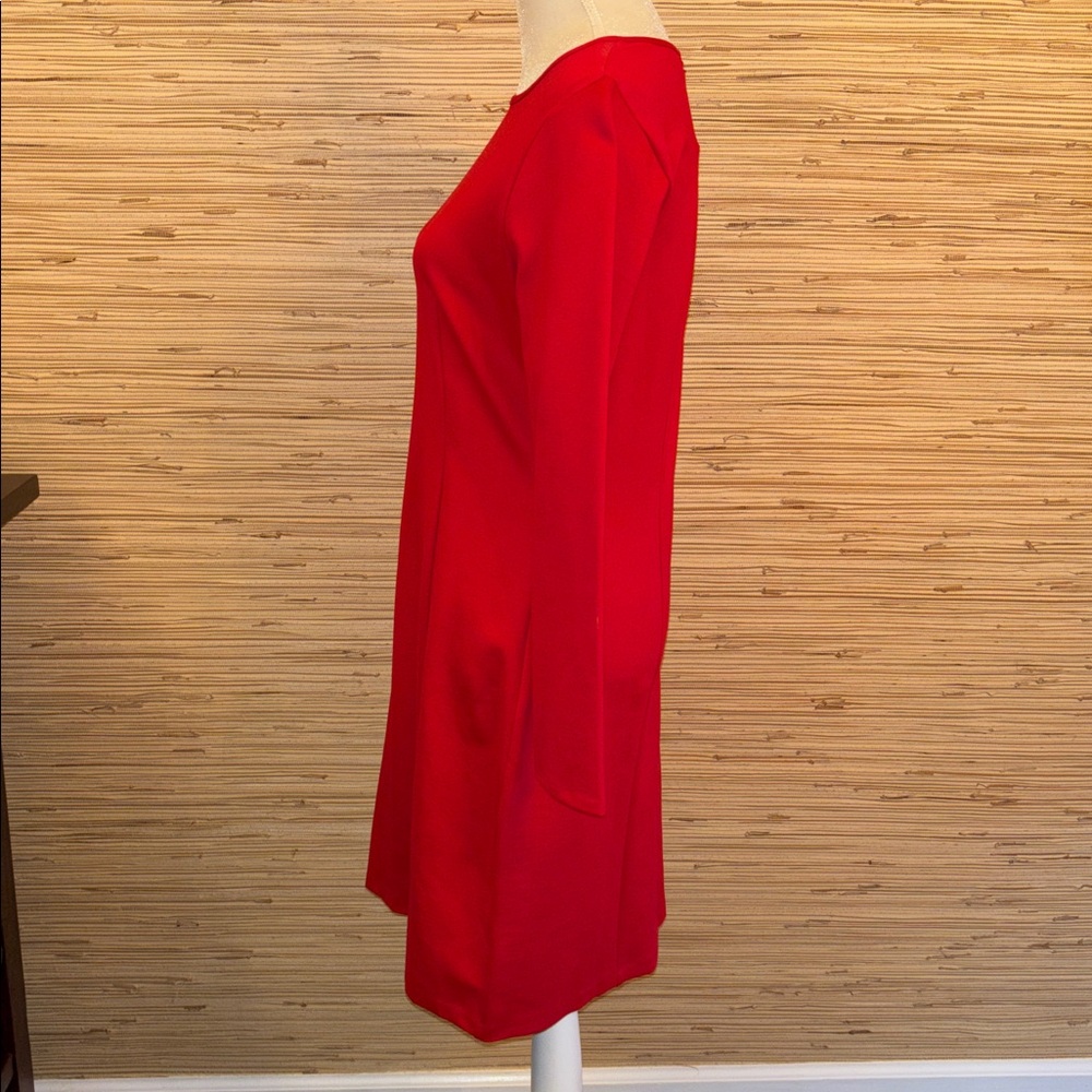 J. Crew Vibrant Red Knit Long Sleeve Dress size 8 nwt special occasion - Picture 2 of 9